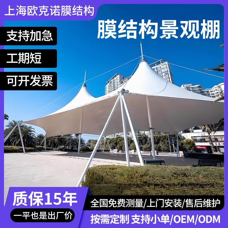 膜结构景观棚户外景区公园遮阳棚防雨棚张拉膜汽车自行车电动车棚