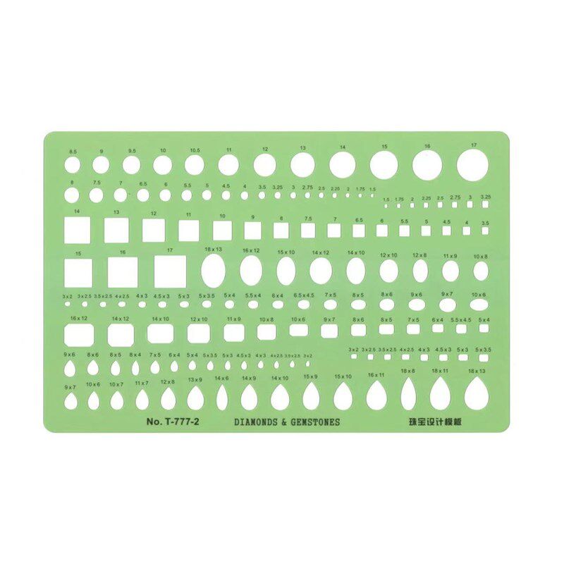 珠宝设计手绘模板尺子89M圆形多种777-1-2五件套装等97M