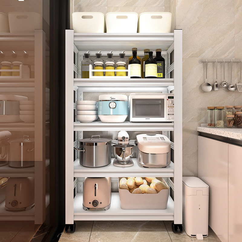 厨房置物架白色落地多功能微波炉烤箱锅架收纳架家用货架储物架子,厨房/烹饪用具,微波炉置物架,淘宝优惠券,粉丝福利购,淘宝优惠卷