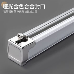 窗帘杆 甄选窗帘轨道滑轨静音滑轮飘窗滑道导轨轨双路轨铝合金安装