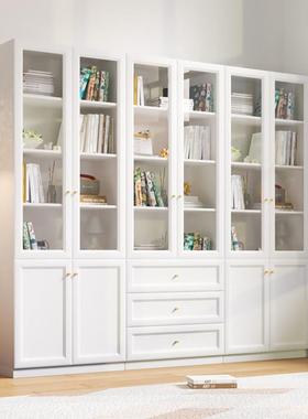 可比smsg-023熊0深实木书带玻璃门客厅书置物架架落地组合柜柜家