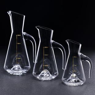 无铅水晶玻璃创意冰山醒酒器家用白酒分酒器带刻度小号酒壶洋酒壶