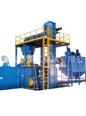 源头工厂辊道通过式钢板抛丸机Q69型号自动除锈表面清理钢结构