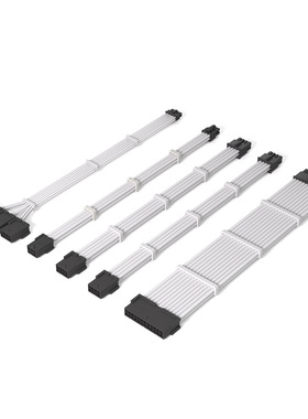 厂家电脑主板cpu加长线尼龙编织延长线24p 4+4p 6p 12+4p 转接线