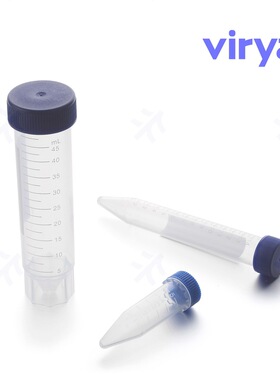 Virya 50ml离心管旋盖 平底 灭菌 袋装,25支/袋,500支/箱密封