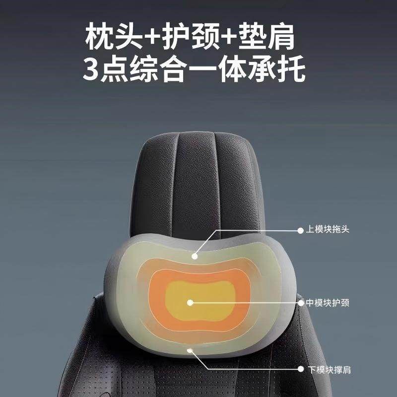 途虎2025新款汽车头枕超软腰靠汽车护腰女生男生记忆棉车用靠枕颈