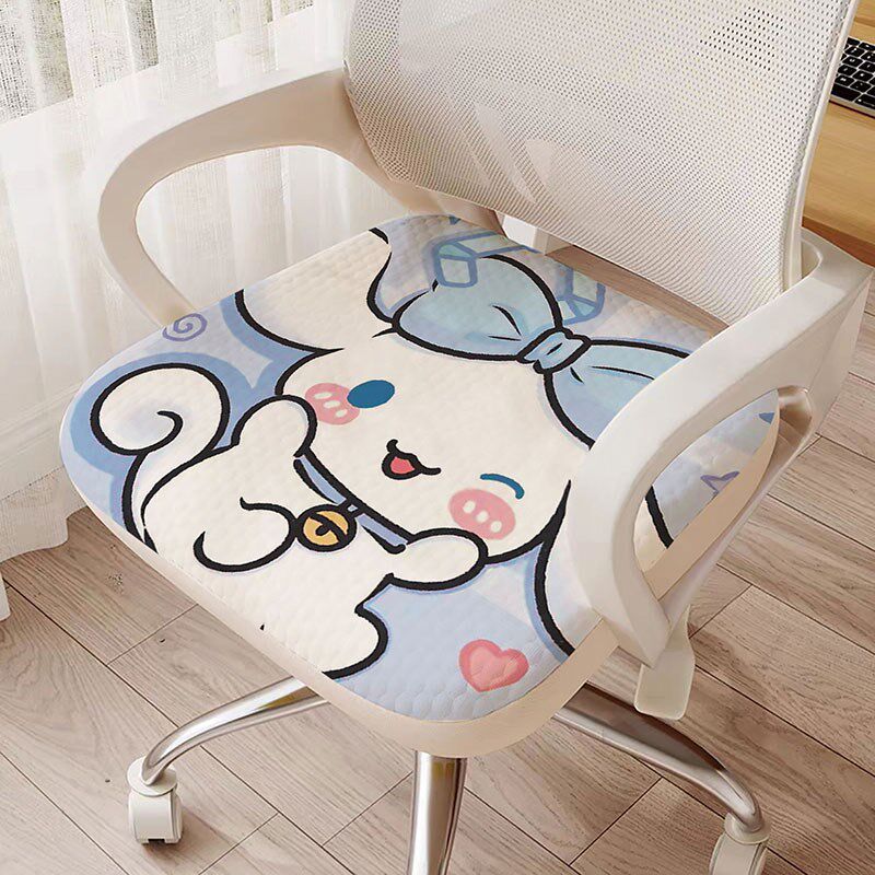 精选卡通电脑办公椅套罩小动物透气椅套冰丝椅子套舒适家用防滑坐