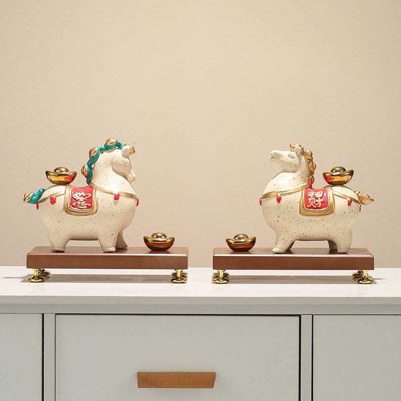 精选新中式马上有钱摆件陶瓷招财办公室客厅桌面高档家居装饰品开,家居饰品,装饰摆件,淘宝优惠券,粉丝福利购,淘宝优惠卷