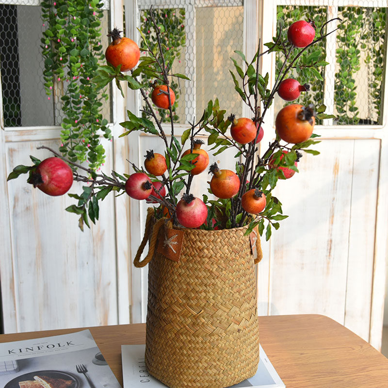 精选海草花篮草编手提花盆花桶麦穗干花花瓶大麦摆件藤编编织篮子,家居饰品,花篮,淘宝优惠券,粉丝福利购,淘宝优惠卷