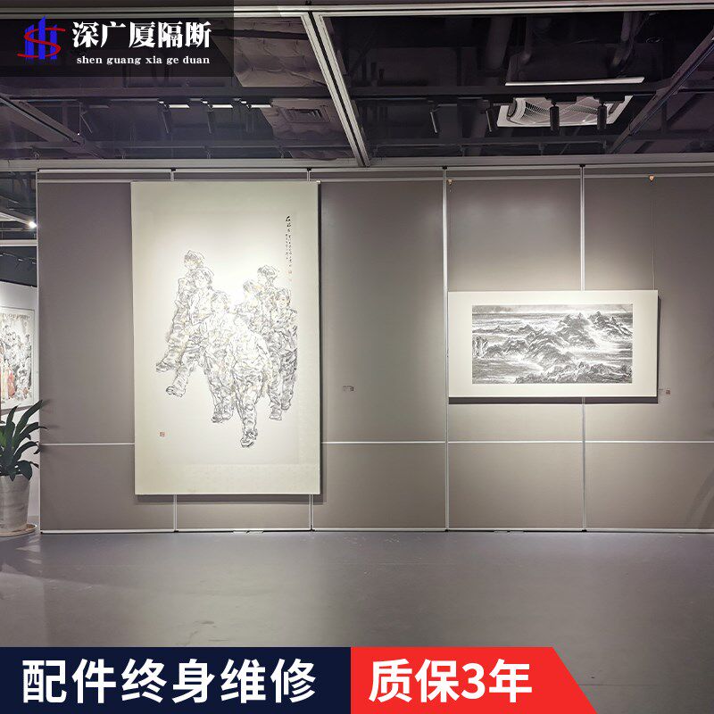 展厅活动隔断墙展览馆展板挂画板博物馆隔断墙折叠画廊移动隔断墙