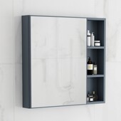 太空铝镜柜智能小尺寸40收纳柜简约现代卫生间厕所带灯吊柜挂墙式