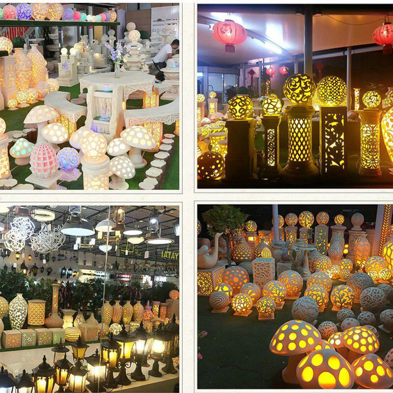 太阳能柱头灯户外防水别墅大门门柱灯庭院雕刻圆球灯花园围墙灯