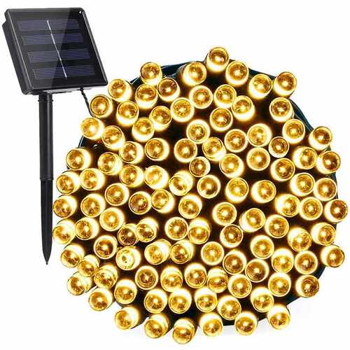 户外LED太阳能灯串满天星串灯8功能节日装饰灯花园庭院露营彩灯串