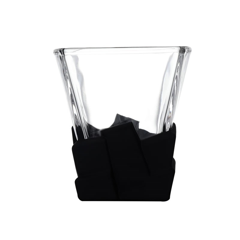 Yuki雪浅中古杯子 冰块杯威士忌酒杯 创意艺术感轻奢玻璃杯洋酒杯