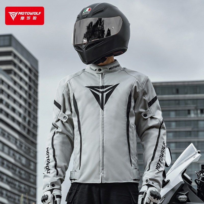 男女四季摩托车机车仿赛骑行服机车防摔CE级护具防水防风衣赛车服