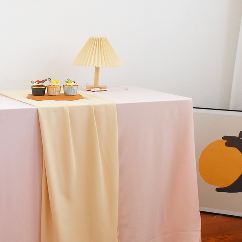 欧式甜品台桌布 婚礼桌子背景装饰拍摄道具布 简约雪纺茶几餐桌布