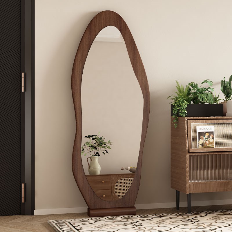 中古全身镜家用落地镜不变形真实高级感网红小户型设计师穿衣镜子