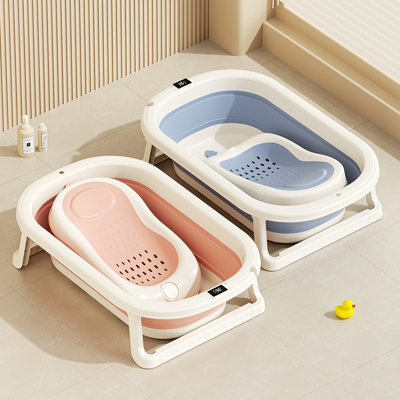 婴儿洗澡盆大号浴桶浴盆坐躺小孩家用宝宝可折叠幼儿新生儿童用品
