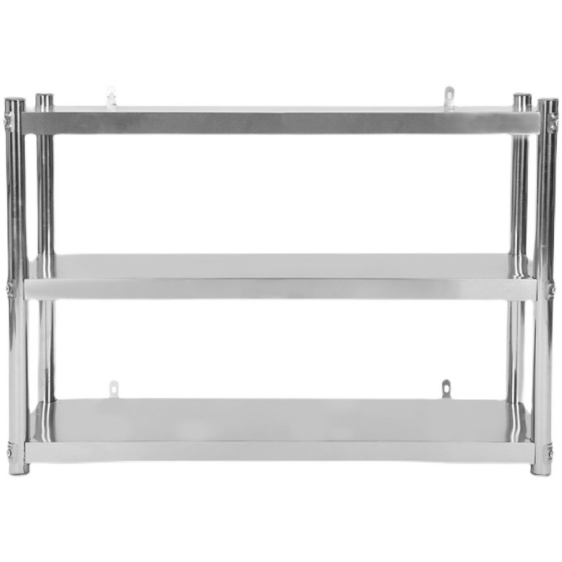 墙立架置物架厨房不锈钢多功能多层架子收纳墙壁挂挂墙上置物架