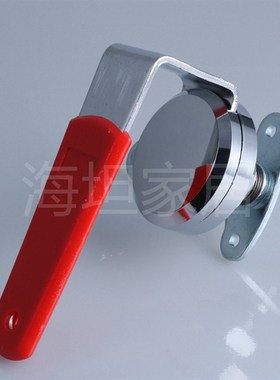 海坦 MS-A-172-1 红色手柄圆头锁 电柜箱锁 高低压柜转舌锁 MS812