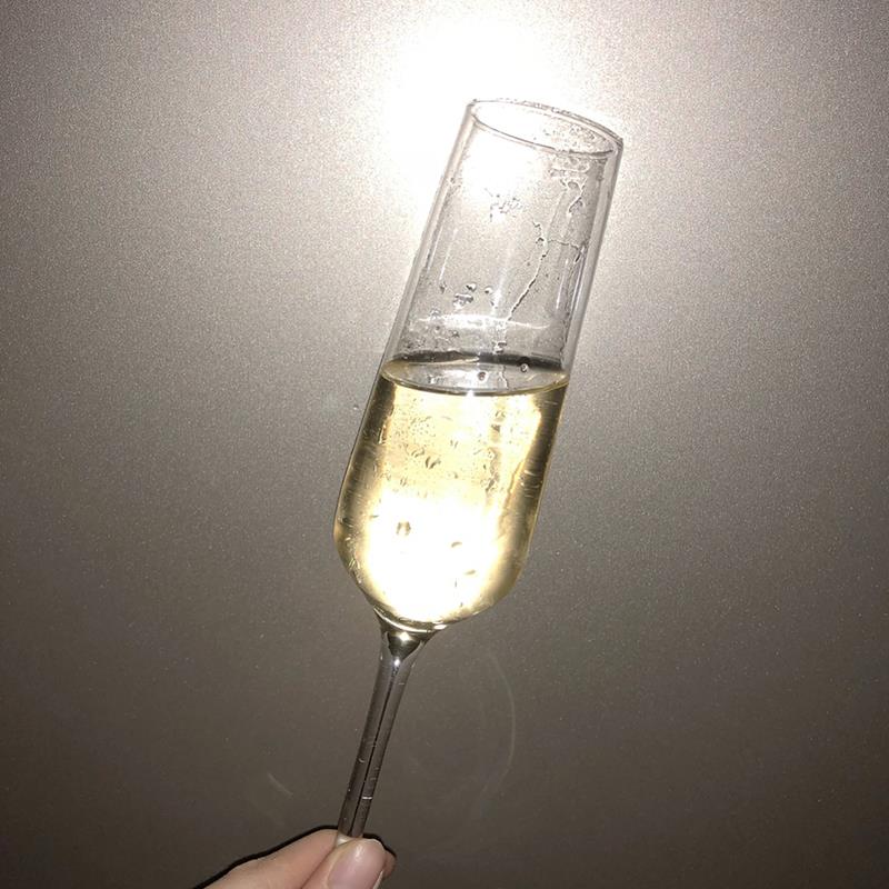 香槟杯套装 6祇装小奢华2个家用水晶玻璃酒杯个性斜口欧式高脚杯