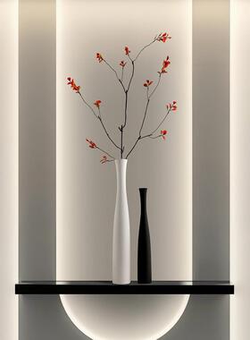 轻奢高档入户玄关细长陶瓷花瓶高级感创意客厅电视柜壁龛装饰摆件