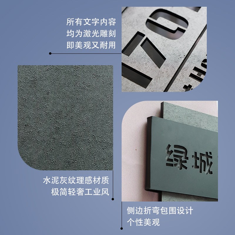高端门牌工业风别墅楼号挂牌门号牌E创意家用住宅小区号码牌子定