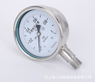 真空表压力表济 不锈钢气压油压 双针压力表 不锈钢压力表Y100BF