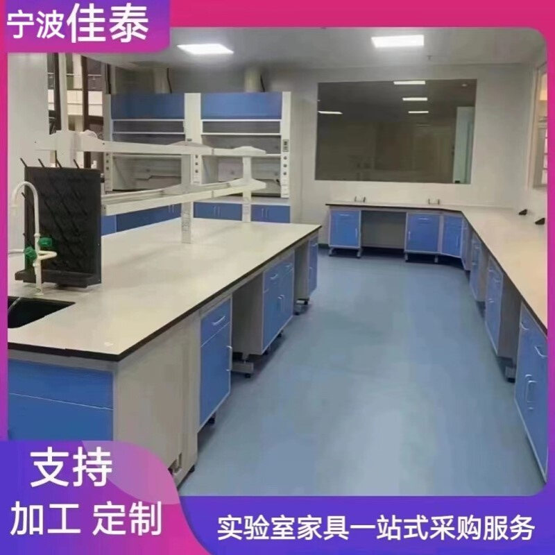 供宁波镇海慈溪余姚实验台操作台全钢中央工作台通风柜钢木边台