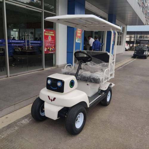 电动摆渡车四座电动高尔夫球车酒店校园景区电动扫码车