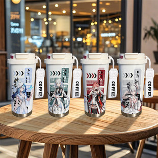 鸣潮周边保温杯长离守岸人吟霖折枝大容量学生316不锈钢吸管水杯