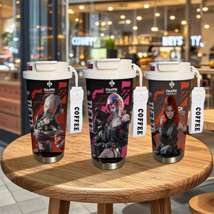 三角洲行动周边保温杯骇爪蛊疾风二次元水杯大容量男款不锈钢杯子