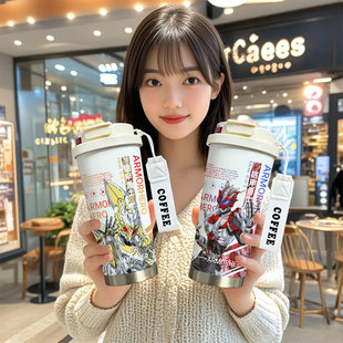 铠甲勇士周边保温杯帝皇炎龙二次元水杯大容量儿童男生不锈钢杯子