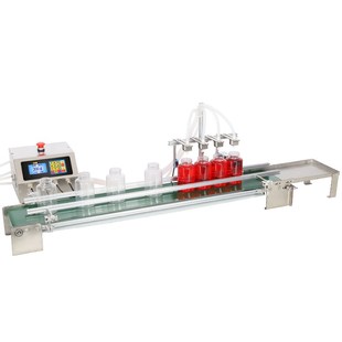 机g流水线白酒饮料玻璃水小型传送带多头定量液体分装 全自动灌装