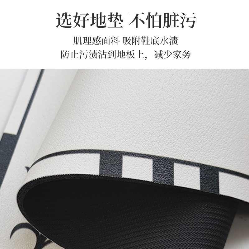 新中式厨房地垫长条硅藻泥吸v水防滑脚垫复古碎花朵耐脏厚垫子定