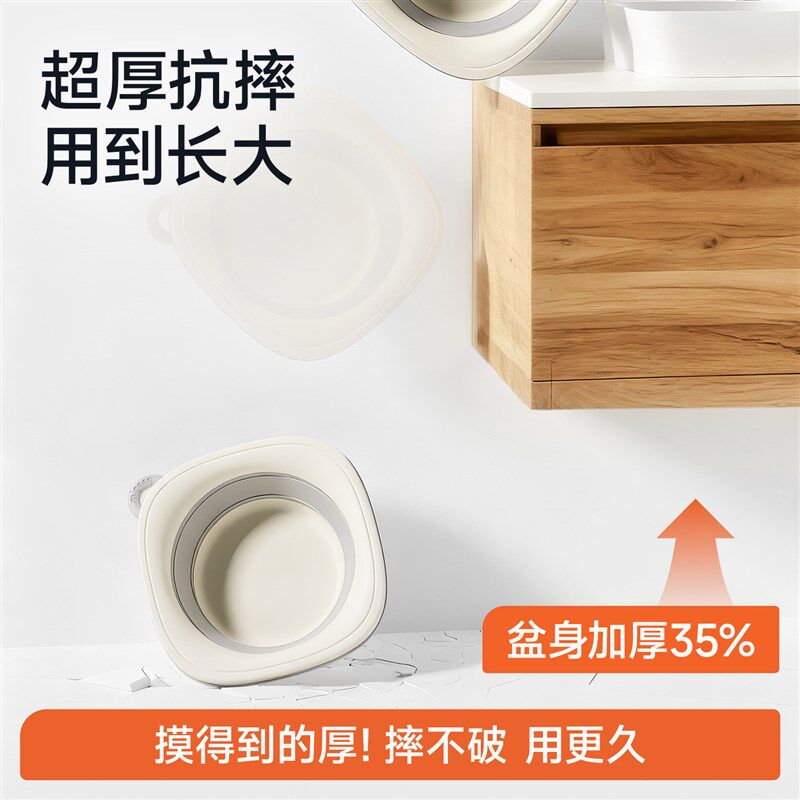 曼龙婴儿洗脸h盆洗屁屁洗脚盆新生儿专用洗屁股盆子宝宝可折叠脸