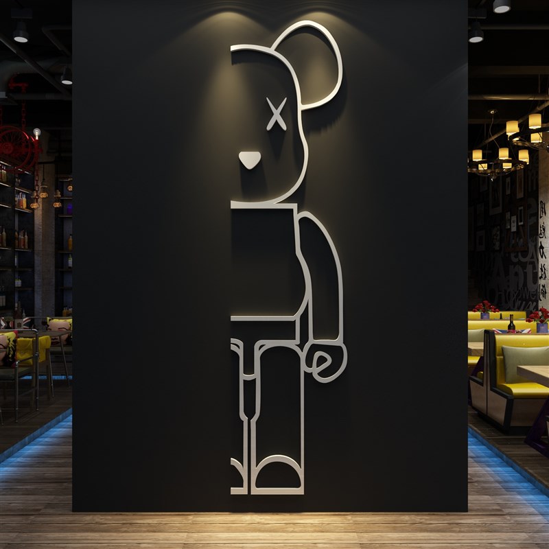 清酒吧墙面装饰品场景布r置饭店烧烤创意请上二楼梯扶手指示牌贴