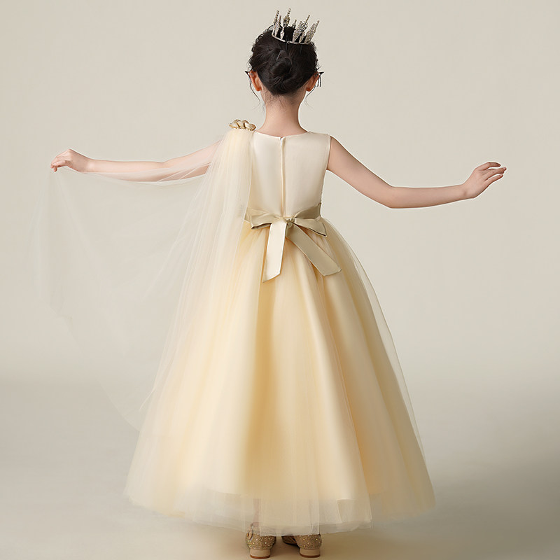 儿童礼服女童钢j琴六一演出服夏季蓬蓬裙婚纱主持人生日花童公主