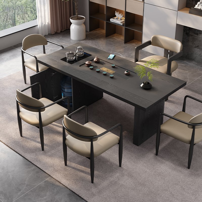 新中式高端实木茶桌椅组合家用客厅小户型M新款烧水一体功夫茶桌