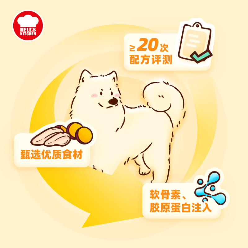 【5包囤货装】地狱厨q房鸡肉卷耐咬狗零食磨牙棒洁齿磨牙零食*5