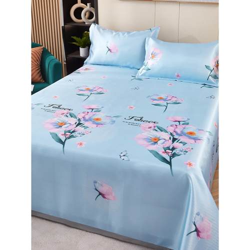 高档冰丝凉席三件套可水洗冰丝席夏季家用可折叠1.8米1.5空调席子