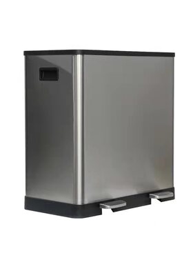 敏胤410脚踏式不锈钢双捅分类垃圾桶 L2016 / L2030 / L2160