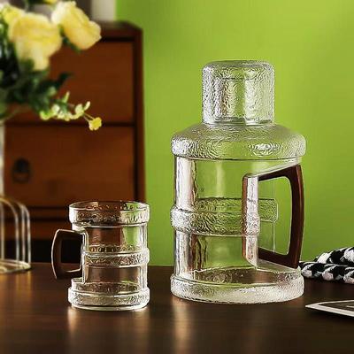 创意吨吨壶玻璃杯水杯夏日吨吨桶冷水壶男女茶杯大容量套装家用