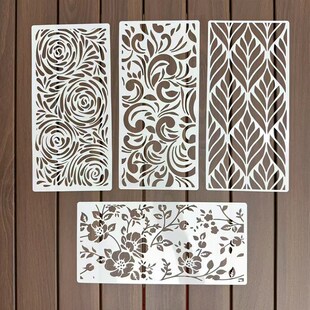 几何纹理绘画镂空模板儿童画画diy手绘素材墙壁背景墙喷绘软尺