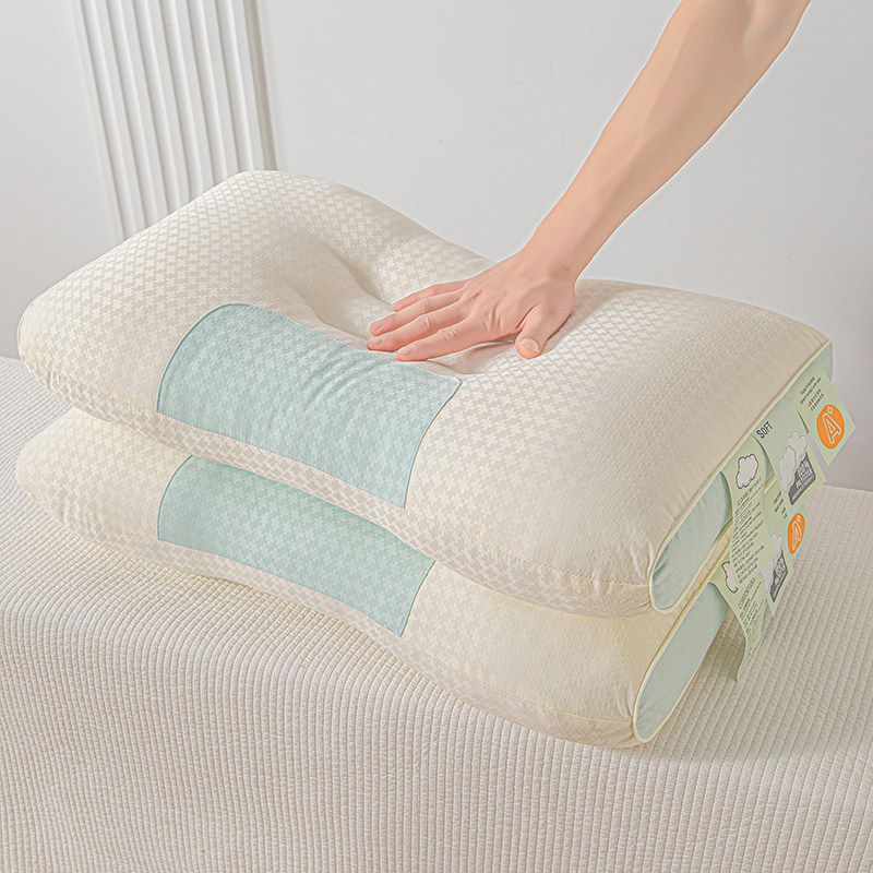 A类枕头一对装护颈椎助睡眠按摩枕家用宿舍枕芯单只记忆枕男整头