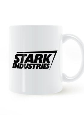 Stark Industries Iron Man史塔克钢铁侠标志马克杯陶瓷杯子白色
