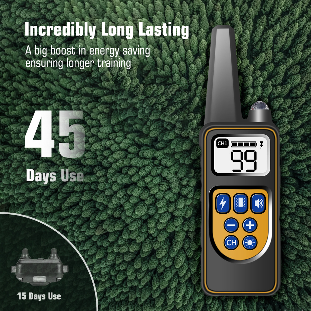 智能电子训狗器 IP67级防水 三种训练模式 99级强度调节