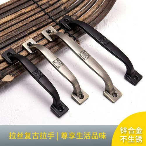 欧式雅黑木门拉手明装衣柜门把手现代简约柜子柜门橱柜五金