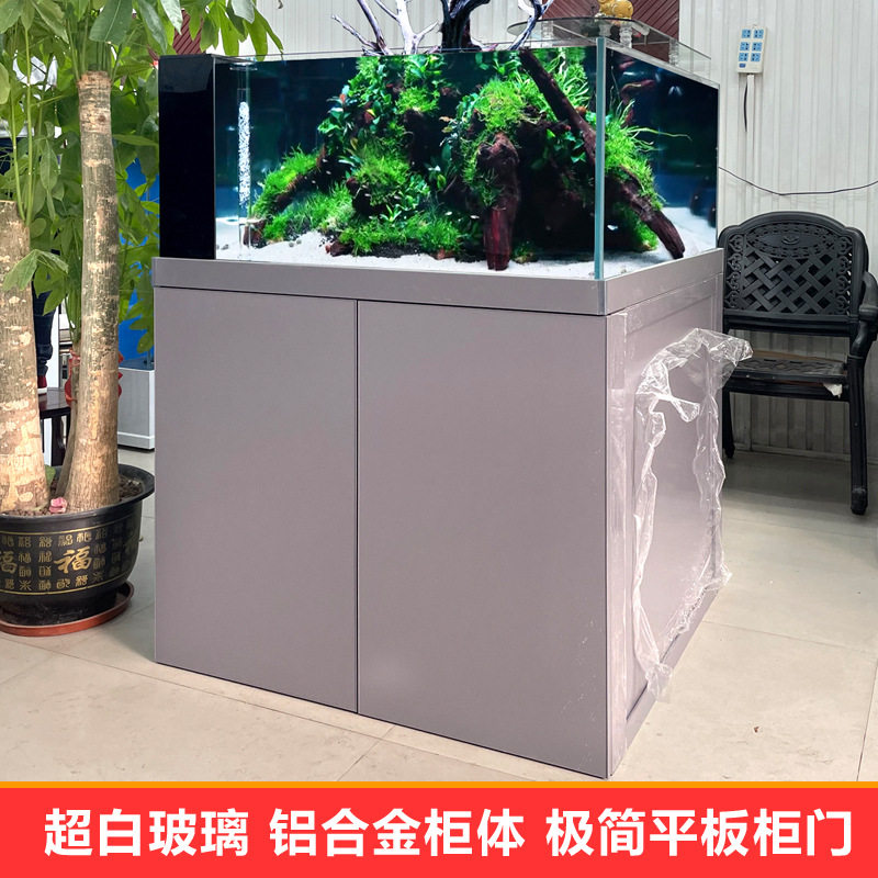 超白鱼缸水族箱客厅溪流缸天然鹅暖石原生缸创意生态三湖慈鲷缸