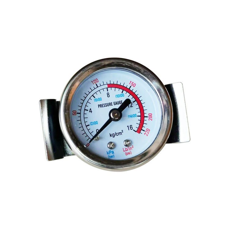 咖啡机压力表轴向带支架固定夹喷涂机气动元件用Y40Z 16kg 220psi